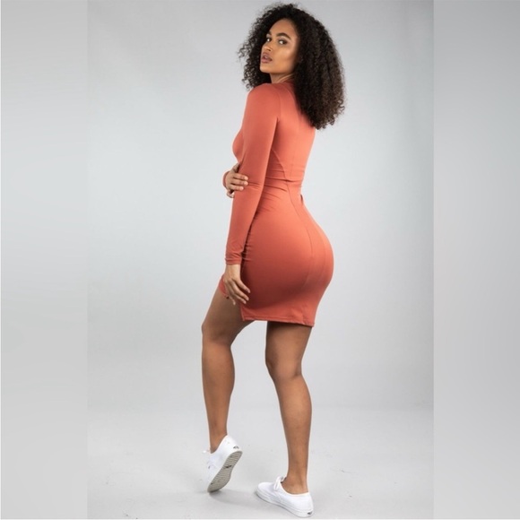 Buffbunny Fall in Love Dress in Cinnamon - Picture 2 of 7